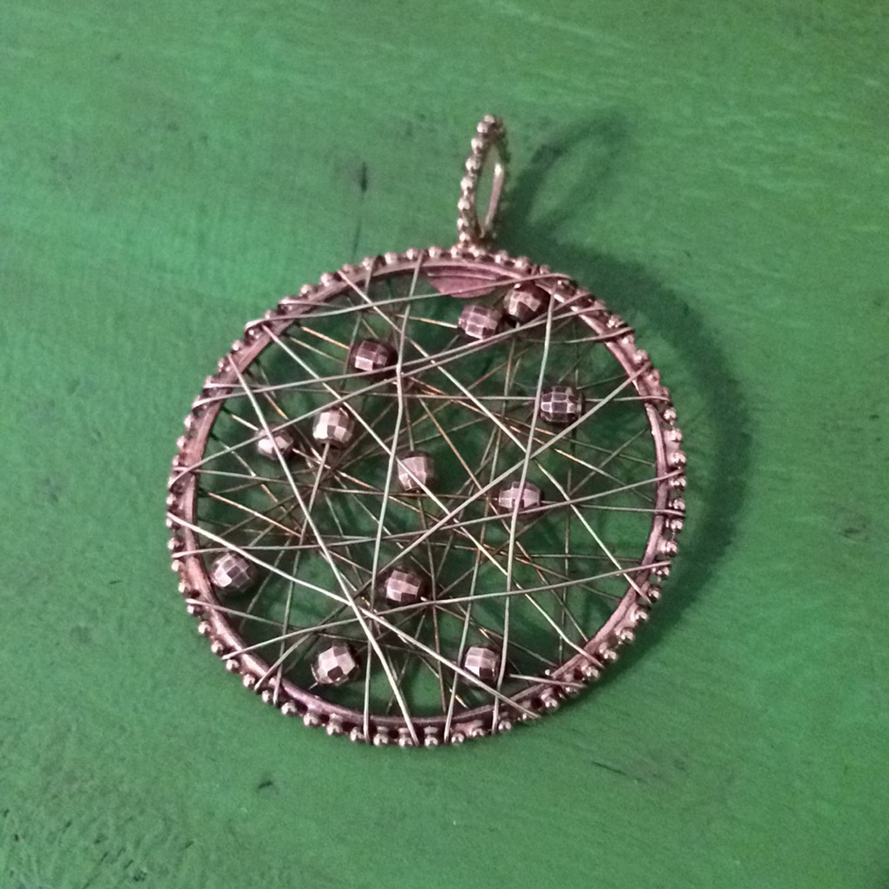 925 circular weave pendant